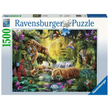 Ravensburger 1500 db-os puzzle - Békés tigrisek (16005) puzzle, kirakós