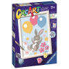 Ravensburger 235643 CreArt Repülő nyuszi lufikkal és csillogó strasszkövekkel