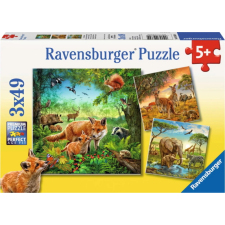Ravensburger 3 x 49 db-os puzzle - A világ állatai (09330) puzzle, kirakós
