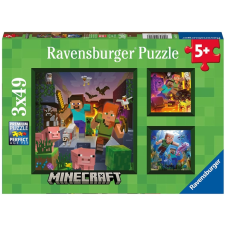 Ravensburger 3 x 49 db-os puzzle - Minecraft (05621) puzzle, kirakós