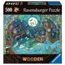 Ravensburger 500 db-os fa puzzle - WOODEN - Fantasy Forest (17516) puzzle, kirakós