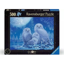 Ravensburger 500 db-os Fluoreszkáló Puzzle - Baglyok A Holdfényben 12000479 (4005555004790) puzzle, kirakós