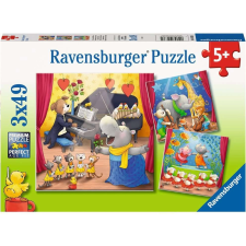 Ravensburger Állatok a színpadon puzzle 3x49 darab, ravensburger puzzle, kirakós