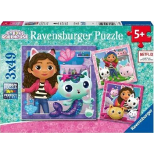 Ravensburger Gabby'S Dollhouse Puzzle, 3X49 db (WZRVPT0UC056590) puzzle, kirakós