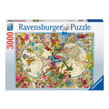  Ravensburger Puzzle 3000 db - Világtérkép és pillangók (86838) puzzle, kirakós