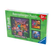 Ravensburger Puzzle 3x49 db - Minecraft Biomák puzzle, kirakós