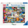 Ravensburger Puzzle 500 db - Képeslapok  Ajánlott 10-99 éves korig unisex (16582)
