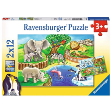 Ravensburger Ravensburger: 2 az 1-ben Puzzle - Állatok a ZOO-ban puzzle, kirakós