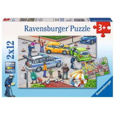 Ravensburger Ravensburger gyerekkirakó készlet kékkel világít az utakon 2x12 darab puzzle, kirakós