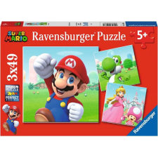 Ravensburger Ravensburger gyermek puzzle Super Mario 3 x 49 darab puzzle, kirakós
