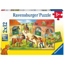 Ravensburger Ravensburger - nyaralás a farmon lovakkal 2x12 darabos puzzle puzzle, kirakós