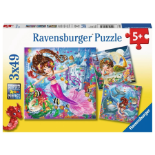 Ravensburger Ravensburger varázslatos sellők puzzle 3x49 darabos puzzle, kirakós