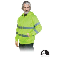 RAW-POL Fényvisszaverő pulóver, Top Defender, sárga, cipzárral, 2XL-es méret láthatósági ruházat