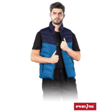 RAW-POL Iker védőmellény, steppelt, kék és fekete, 2XL-es méret férfi mellény