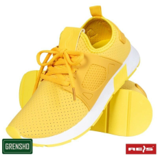 RAW-POL Pantofi sport dama, Reis, material respirabil, usori, galben, marimea 38