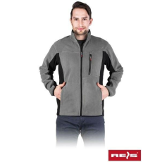 RAW-POL Téli kapucnis pulóver, Polar-Twin polár, több zsebbel, unisex, szürke/fekete 2XL méret