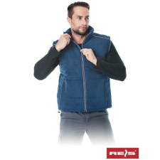 RAW-POL Védőmellény, Foka, unisex, dupla szigetelésű, sötétkék, M-es méret munkaruha