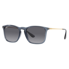 Ray-Ban Polarizált női napszemüveg Ray-Ban RB4187 6592/T3 Chris, kék, téglalap alakú, 54 mm