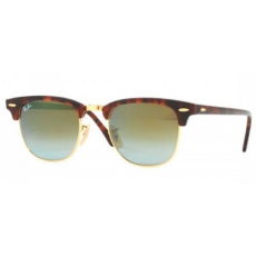 Ray-Ban RB3016 990/9J CLUBMASTER SHINY RED/HAVANA GREEN FLASH GRADIENT napszemüveg