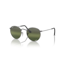 Ray-Ban RB3447 004/G4 ROUND METAL GUNMETAL CLEAR/GREEN CHROMANCE GRADIENT napszemüveg napszemüveg