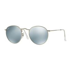 Ray-Ban RB3447 019/30 ROUND METAL MATTE SILVER LIGHT GREEN MIRROR SILVER napszemüveg napszemüveg