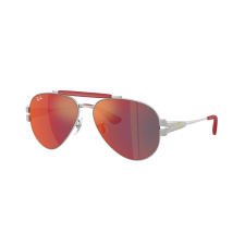 Ray-Ban RB3762M F1256P Silver Dark Grey Mirror Blue/Red napszemüveg napszemüveg