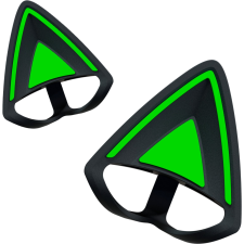 Razer Kitty Ears V2 Headset dekoráció - Fekete/Zöld (RC21-02230100-R3M1) audió kellék