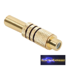 RCA aljzat Aranyozott fekete audió/videó kellék, kábel és adapter