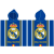 Real Madrid törölköző poncsó csíkos 55x110cm