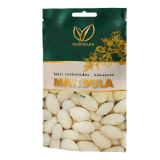  Real Nature kókuszos-fehércsokoládés mandula 75 g csokoládé és édesség