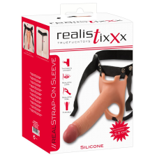 realistixxx Strap-on - felcsatolható, üreges, élethű dildó (natúr) felcsatolható eszközök