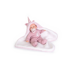 Realisztikus baba hangokkal és puha testtel - 27 cm élethű baba