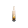 Reality Bottle Table lamp nickel-matt, shade amber, for 1xE27,max.40W bulb not incl. shade D:8.5cm,H:33.2cm - REAL-532801-22