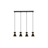 Reality Breda 4lt pendant4*E14 bulb not inclmetal shade matt black+golden insidesize:L70*W10*H120cmcanopy:L65*W5,5*H2.5cm,shade D10*H12cm - REAL-335704-02