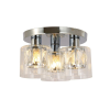 Reality Elmo Ceiling lamp 3-ltmetal chrome finish Crownie shade w D12*H11cm clear glass 3 x E14, max. 40W bulb not inclsize: D:25*H15.5 cm - REAL-638803-06