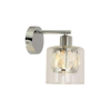 Reality Elmo Wall lamp 1-ltmetal chrome finish Crownie shade w D12*H11cm clear glass 1 x E14, max. 40W bulb not incl size: 18*12*18 cm - REAL-238801-06