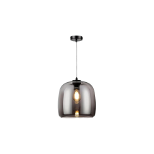 Reality Enola ChandelierE27X1 MAX40WIron+glassD22CM canopy and cup black - REAL-334301-02 világítás