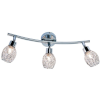 Reality Mesh  3lt Spot lamp,chrome shade mesh Dia:8cm canopy Dia:8cm H:13cm L: 53cm 3*G9 33W,bulb incl. - REAL-809803-06