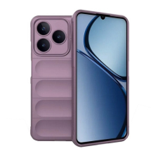 Realme C63 4G, Szilikon tok, közepesen ütésálló, 3D minta, lila tok és táska