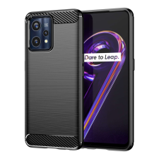 Realme Carbon tok Rugalmas tok Realme 9 Pro + (9 Pro Plus) fekete tok és táska