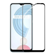 Realme Üvegfólia Realme C21 - fekete tokbarát Slim 3D üvegfólia mobiltelefon kellék