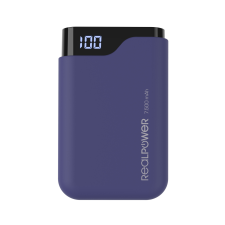 RealPower 333642 Powerbank 7500mAh Kék power bank