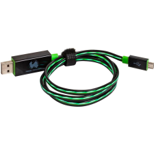 RealPower Datenkabel LED grün       micro-USB auf USB (187656) kábel és adapter