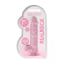 REALROCK - áttetsző élethű dildó - pink (17cm) műpénisz, dildó
