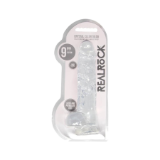 REALROCK - áttetsző élethű dildó - víztiszta (22cm) műpénisz, dildó