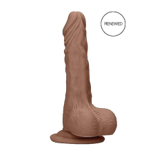 REALROCK Dong 10 - élethű, herés dildó (25cm) - sötét natúr műpénisz, dildó