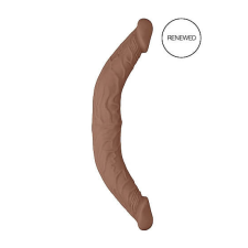 REALROCK Double Dong 14 - dupla dildó (36cm) - sötét natúr műpénisz, dildó