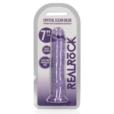 REALROCK egyenes vonalvezetésű, realisztikus, tapadótalpas dildó (18 cm) műpénisz, dildó