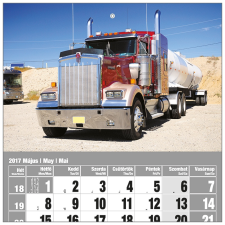 REALSYSTEM 12 lapos Kék speditőr naptár - Kamion fejrésszel naptár, kalendárium