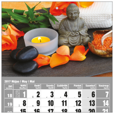 REALSYSTEM 12 lapos Kék speditőr naptár - Meditáció fejrésszel naptár, kalendárium